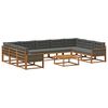 vidaXL Conjunto de sof&aacute;s de exterior 10 pcs Natural y Antracita