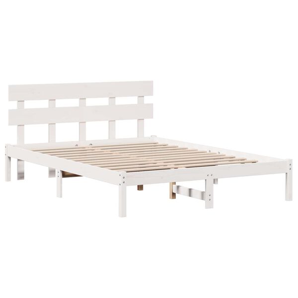 vidaXL Estructura de cama Blanco 150 x 200 cm Madera maciza de Pino