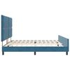 vidaXL Cama tipo Box Spring Azul Oscuro 200 x 200 cm Terciopelo