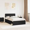 vidaXL Estructura de cama Negro 120 x 190 cm Madera de pino macizo