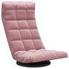 vidaXL Silla de suelo giratoria de terciopelo rosa