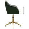 vidaXL Silla de comedor giratoria de terciopelo verde oscuro