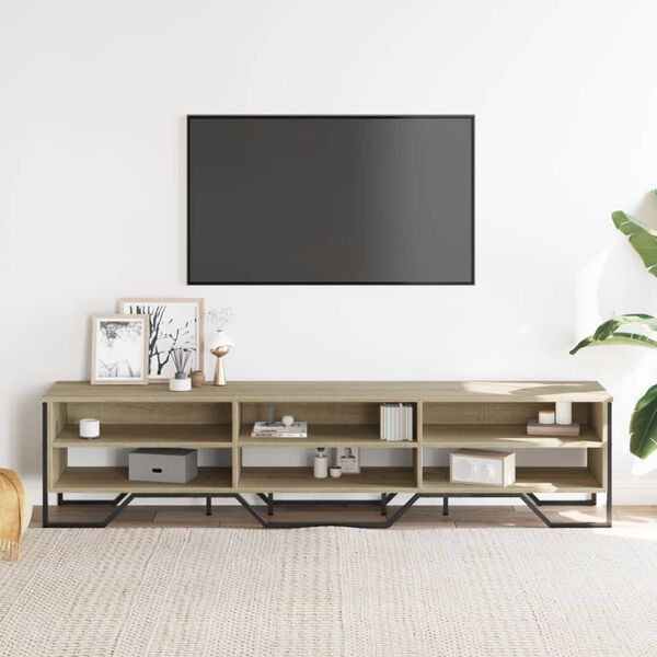 vidaXL Mueble de TV madera de ingenier&iacute;a roble Sonoma 180x34x41 cm
