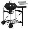vidaXL Parrilla de carb&oacute;n con tubos ahumadores 91 x 71 x 107 cm Acero