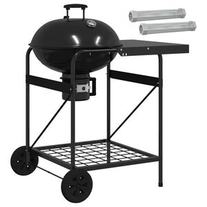 vidaXL Parrilla de carb&oacute;n con tubos ahumadores 91 x 71 x 107 cm Acero