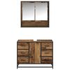 vidaXL Juego de muebles de ba&ntilde;o 2 pcs Madera vieja 80 x 33 x 60 cm