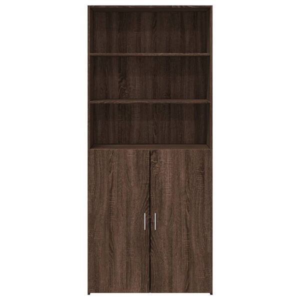 vidaXL Aparador de madera de ingenier&iacute;a marr&oacute;n roble 80x42,5x185 cm