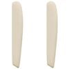 vidaXL Oreja de cabecero Crema 80 x 23 x 6 cm tela