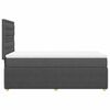 vidaXL Cama box spring con colch&oacute;n tela gris oscuro 100x200 cm