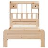 vidaXL Cama con estanter&iacute;a sin colch&oacute;n madera maciza de pino 75x190 cm