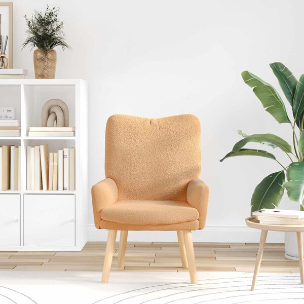 vidaXL sill&oacute;n Beige 63 x 67 x 94 cm Poli&eacute;ster y contrachapado