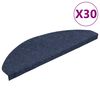 vidaXL Alfombrilla autoadhesiva escalera 30 uds azul 65x22,5x3,5 cm