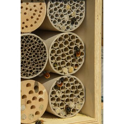 LUXUS-INSEKTENHOTELS Casa para abejas con orificios y tubitos de papel
