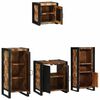 vidaXL Juego de muebles de baño 4 pcs Marrón Madera de mango maciza