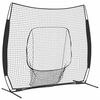 vidaXL Red de pr&aacute;ctica de b&eacute;isbol Negro 250 x 106 x 209 cm Poli&eacute;ster