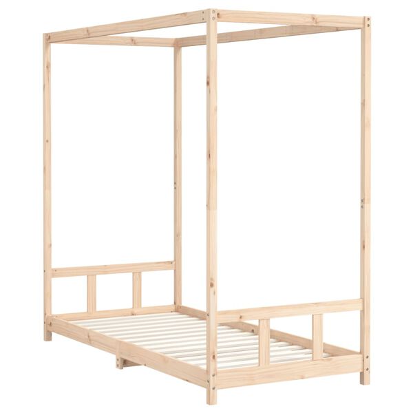 vidaXL Estructura de cama para niños madera maciza de pino 90x200 cm