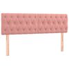 vidaXL Cama box spring con colch&oacute;n terciopelo rosa 140x190 cm