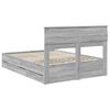 vidaXL Estructura de cama Gris Sonoma 150 x 200 cm Madera Ingenieril