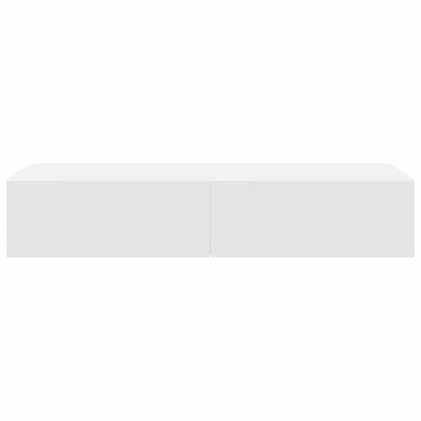 vidaXL Estante de pared con cajones de madera contrachapada blanco