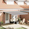vidaXL Toldo Retr&aacute;ctil Manual Gris claro 400 x 350 cm tela