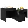 vidaXL Mesa de Caf&eacute; 3 pcs Roble Negro Madera de ingenier&iacute;a