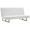 vidaXL Sof&aacute; cama de cuero sint&eacute;tico blanco