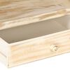 vidaXL Mesa de centro de madera maciza de mango blanco 90x50x40 cm