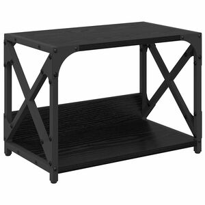 vidaXL Soporte para Impresora Roble Negro 44 x 26 x 31.5 cm