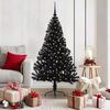 vidaXL &Aacute;rbol de Navidad Artificial Preiluminado Negro 150 cm PVC