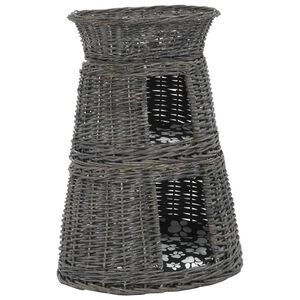 vidaXL Cestas de gatos 3 uds con cojines sauce natural gris 47x34x60cm