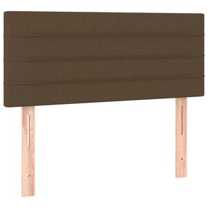 vidaXL Cabecero de tela marr&oacute;n oscuro 100x5x78/88 cm