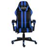 vidaXL Silla gaming de cuero sint&eacute;tico negro y azul