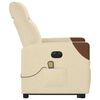 vidaXL Sill&oacute;n de masaje el&eacute;ctrico reclinable elevable tela crema