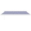 vidaXL Toldo retr&aacute;ctil aluminio y tela azul y blanco 4,5x3 m