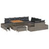 vidaXL Conjunto de sof&aacute;s de jard&iacute;n 13 uds. 12-N&uacute;mero de plazas Gris