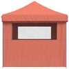 vidaXL Tienda de fiesta plegable Pop-Up 4 paredes laterales terracota