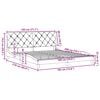 vidaXL Estructura de cama sin colch&oacute;n tela gris claro 180x200 cm