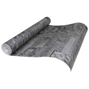 vidaXL Papel tapiz 3D de piedra Negro 10 x 0,53 m Tela no tejida