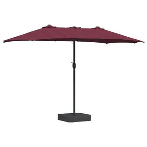 vidaXL Sombrilla de jard&iacute;n Rojo Burdeos 385 x 209 x 244 cm