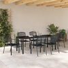 vidaXL Conjunto de Comedor de Jard&iacute;n 7 pcs Antracita