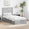 vidaXL Cama con almacenamiento con cabecera Gris Concreto 70 x 190 cm