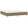 vidaXL Cama box spring con colch&oacute;n tela gris taupe 200x200 cm