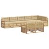 vidaXL Conjunto de sof&aacute;s de exterior 8 uds. y Beige Poli&eacute;ster