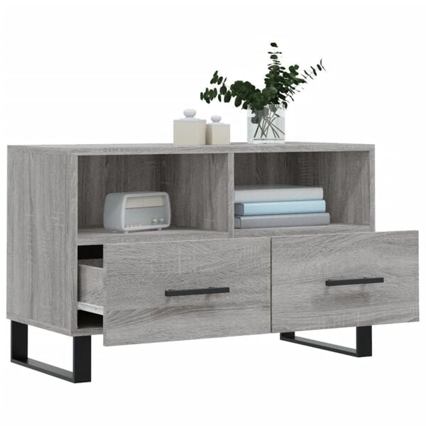 vidaXL Mueble de TV madera de ingenier&iacute;a gris Sonoma 80x36x50 cm