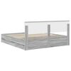 vidaXL Estructura de cama Gris Sonoma 200 x 200 cm Madera Ingenieril