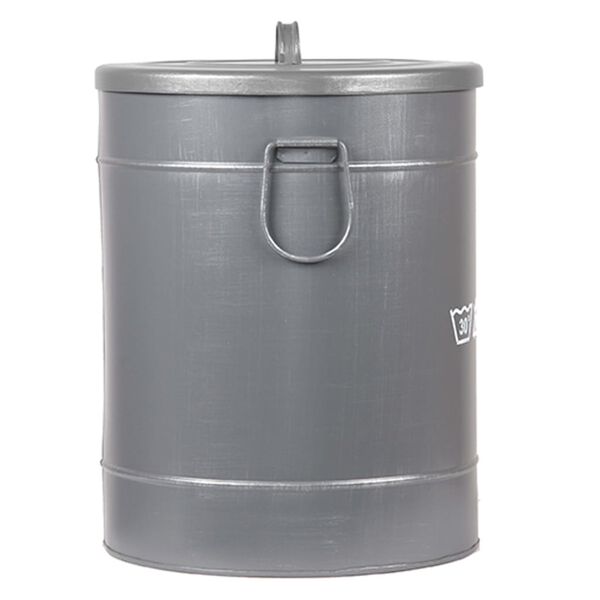 LABEL51 Cesto de la ropa sucia gris envejecido M 32x32x43 cm