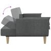 vidaXL Sof&aacute; cama de 2 plazas con dos almohadas tela gris claro