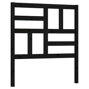 vidaXL Cabecero de cama madera maciza de pino negro 81x4x104 cm