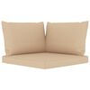 vidaXL Set de muebles de jard&iacute;n 6 pzs madera impregnada cojines beige