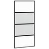 vidaXL Puerta corredera vidrio templado y aluminio negra 102,5x205 cm